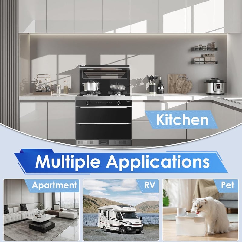 Vortopt Countertop Water Filter System,Direct Connect Water Filtration-0.01μm Filtration Reduces PFOA/PFOS,Chlorine,Heavy Metals,Bad Odors-C2 and UF Filter - Image 5